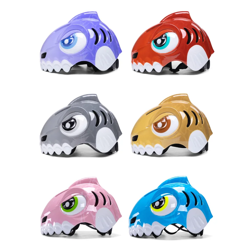 Cartoon Shark Child Helmet Thicken The Anti-Collision Buffer Layer Safety kids bicycle helmets For Children helmet kids