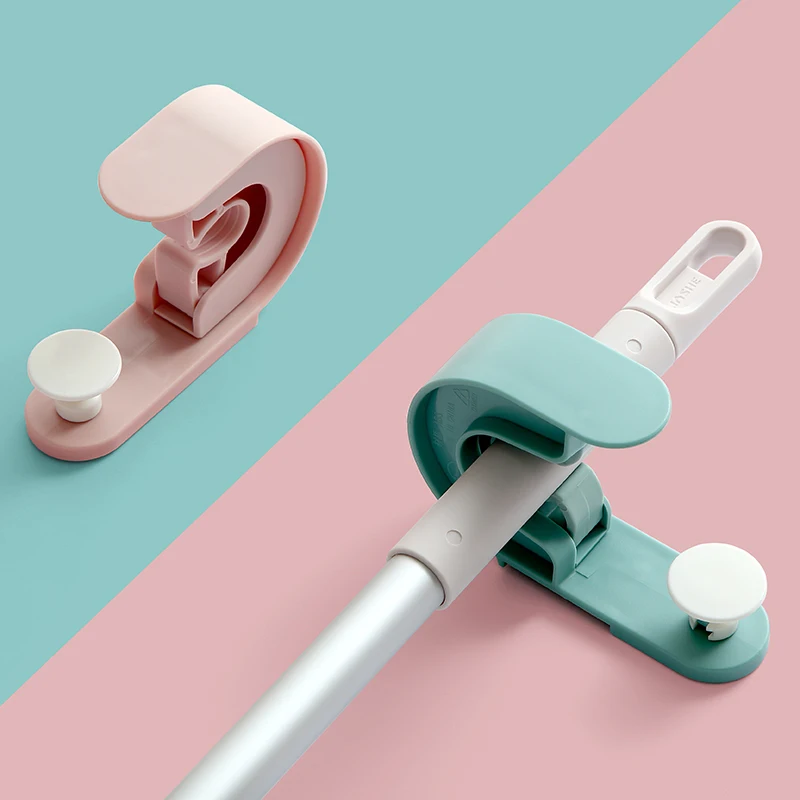 Tenice wholesale multifunction Broom Holder Wall Mounted,  Grippers Mop Racks Broom Holders Self Adhesive Hanger