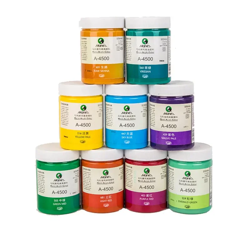 Maries 500ml Non-toxic Wall Paints Waterproof Acrylic Colour For Wholesale