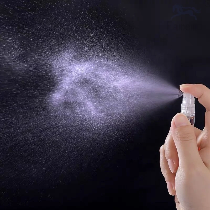 pocket size thin round glass perfume bottles empty sample 10ml spray perfume bottles with black/white cover