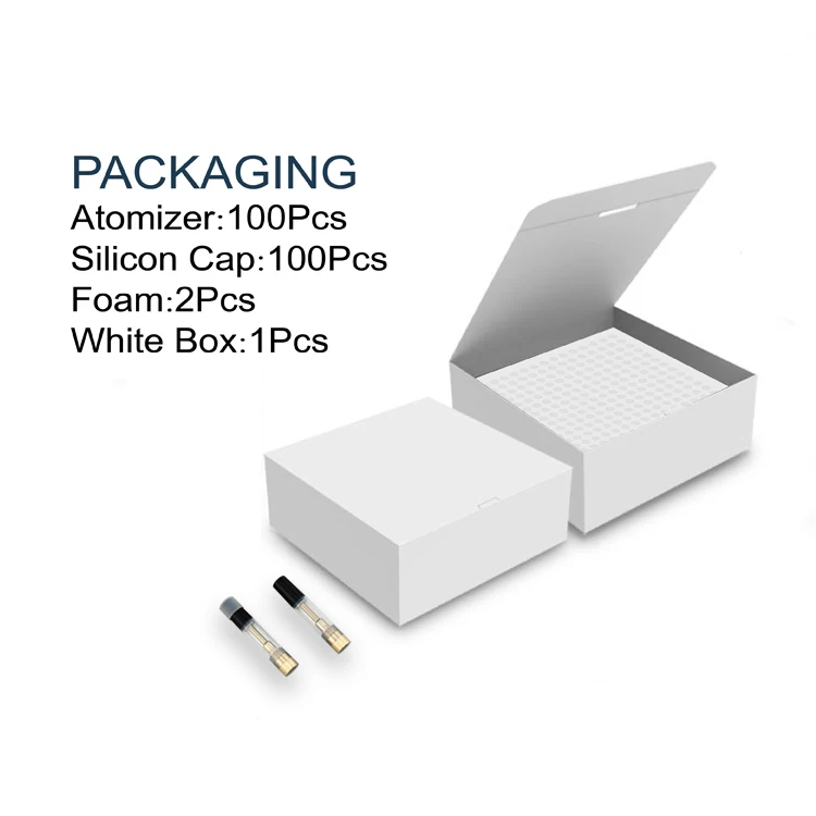 
Gfluss 510 thread cartridge vape ceramic heater glass tank vape pen cbd cartridge .5ml 