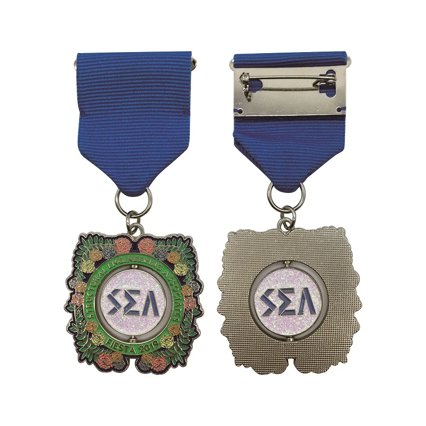 Medals Producer Custom Made Antique Metal Casting 3D Snowflake with Rhinestone Skating Winter Race Sport Award Medals