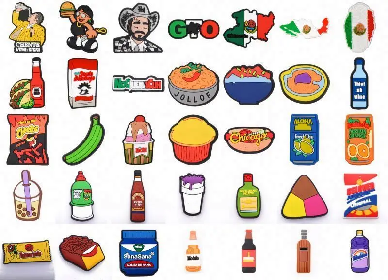 Shoe Accessories Wholesale Charm Custom Shoes Home Laces Holder Shoelace Products Pvc Mexican clog Charms From Mexico