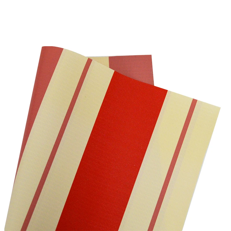 Anti-uv outdoor pvc tarps printed stripe pvc tarpaulin for awning for tent