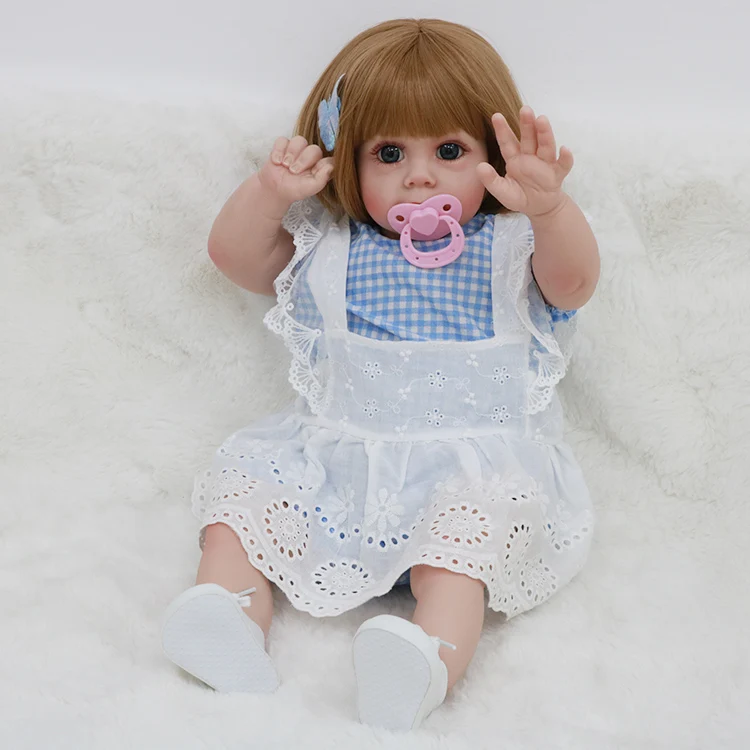 New 2022 Silicone Reborn Doll 60cm Realistic Twin Dolls For Girls Toys Lifelike