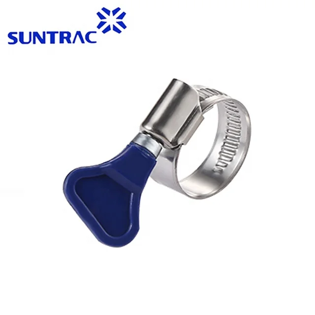 Metal clamps for tubes stainless steel German style adjustable plastic handle hose clamp