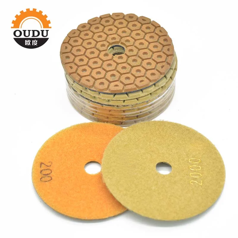 Premium Hybrid Wet Polishing Pad For Diamond 4 Steps Polishing Pads Marble Abrasive tool