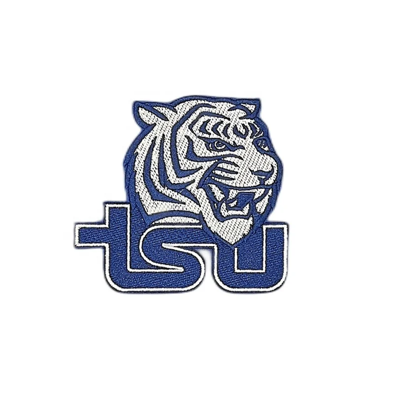 Custom Cartoon Tiger Pattern Ventralex Iron on Backing Full Embroidery Patch for Clothing