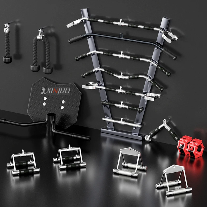 Tricep Press Down Cable Machine Attachment, LAT Pulldown Attachments for Gym Set with Tricep Pull Down Rope