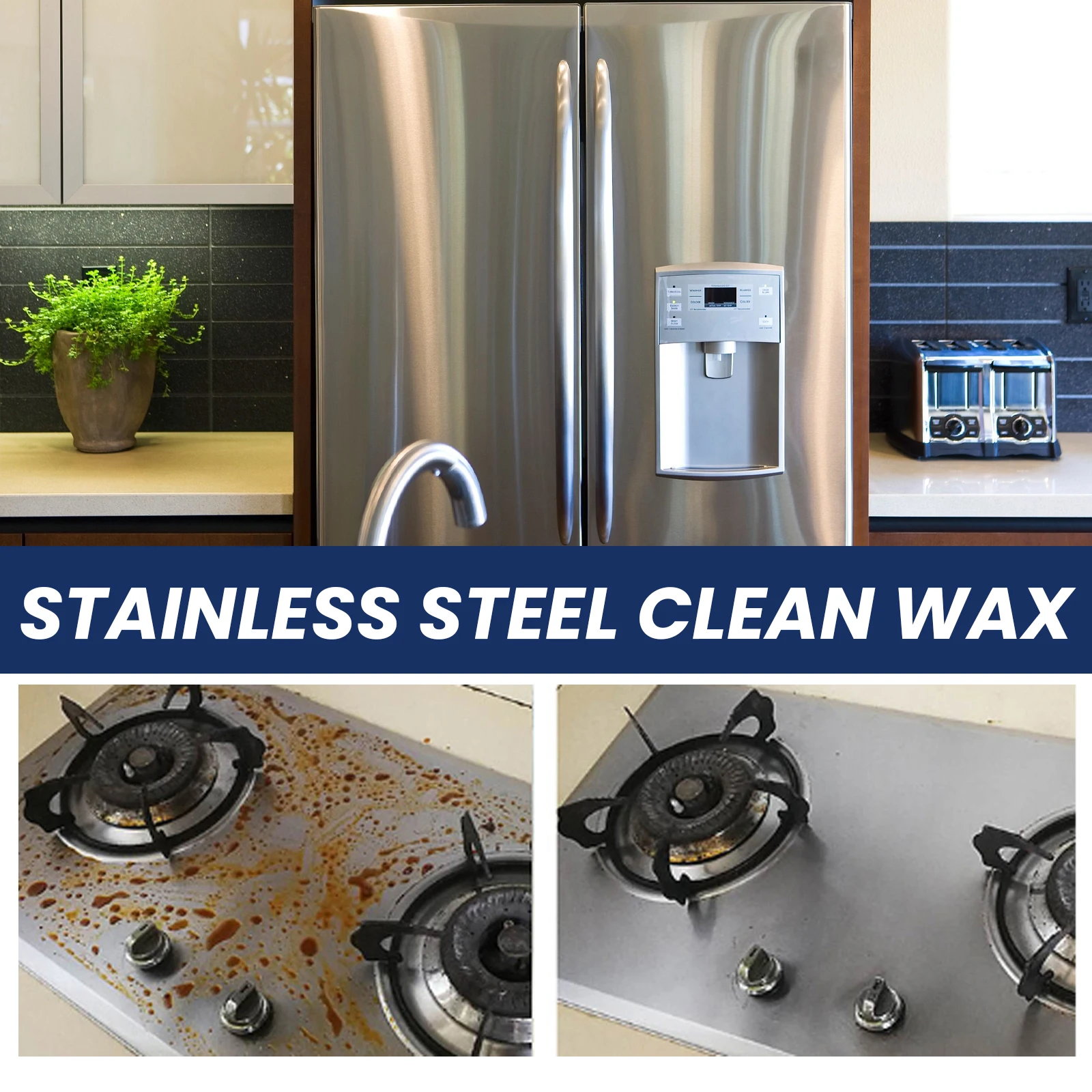 Stainless steel cleaning paste Kitchen utensils POTS and pans clean with heavy oil and rust