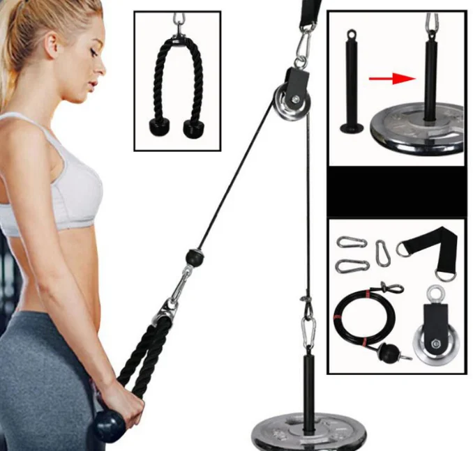 Hot Sale Grip Handle Pull Down Set Smith Machine Accessory Pulley Cable Machine LAT and Lift Pulley System For Gym