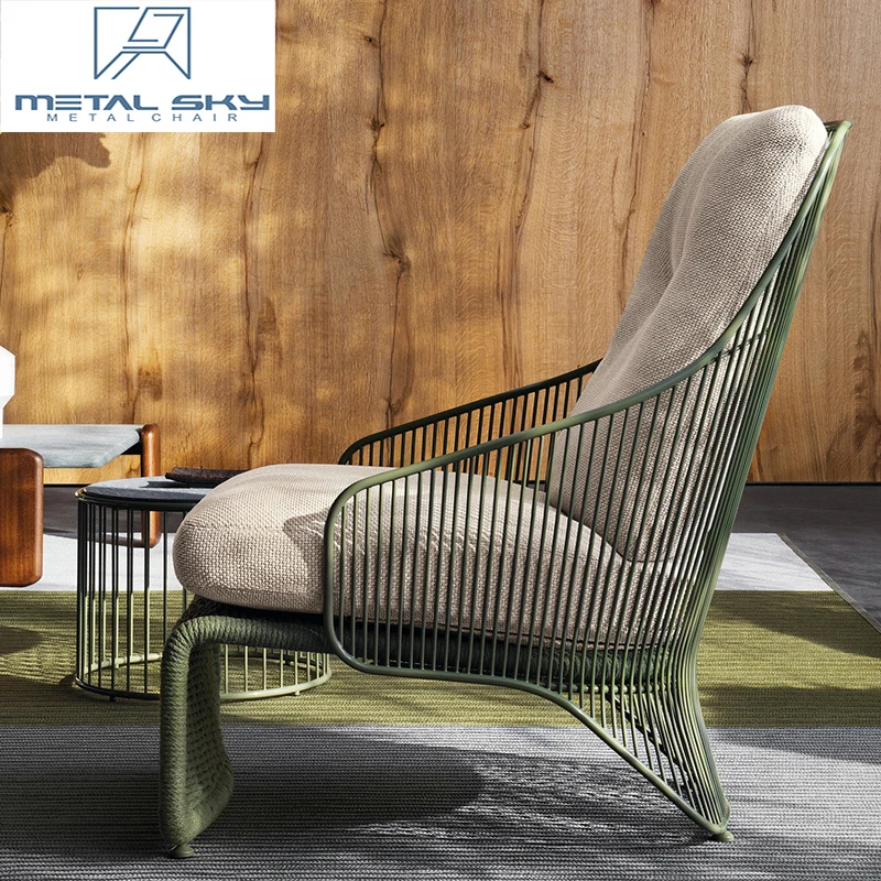 Outdoor Hand Made Aluminum Wicker Fabric Sofa Pavilion Villa Garden Patio Gazebos Courtyard Pavilion Set Furniture