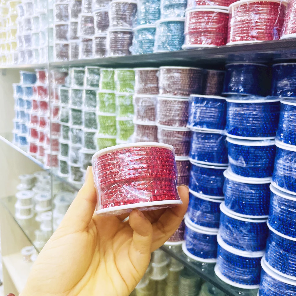 High Quality Rhinestones Chain Sew On Trimming Rhinestone Cup Chain Strass Roll Sew On Rhinestone Close Cup Chain