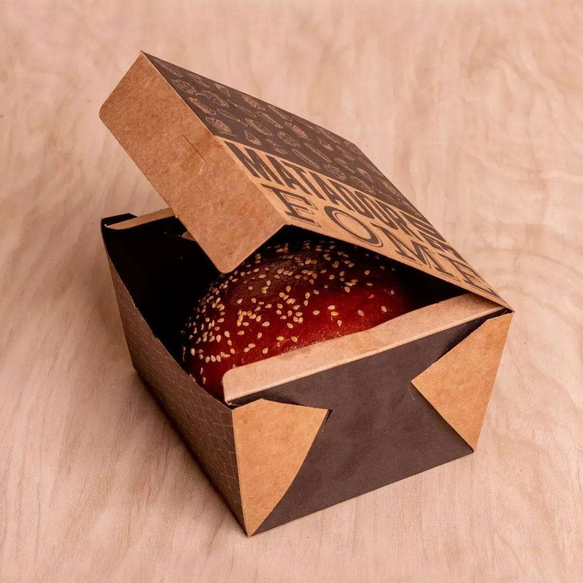 Best Selling Kraft Paper Take Away Food Grade Fast Food Fried Chicken Burger Fries Packaging Paper Box
