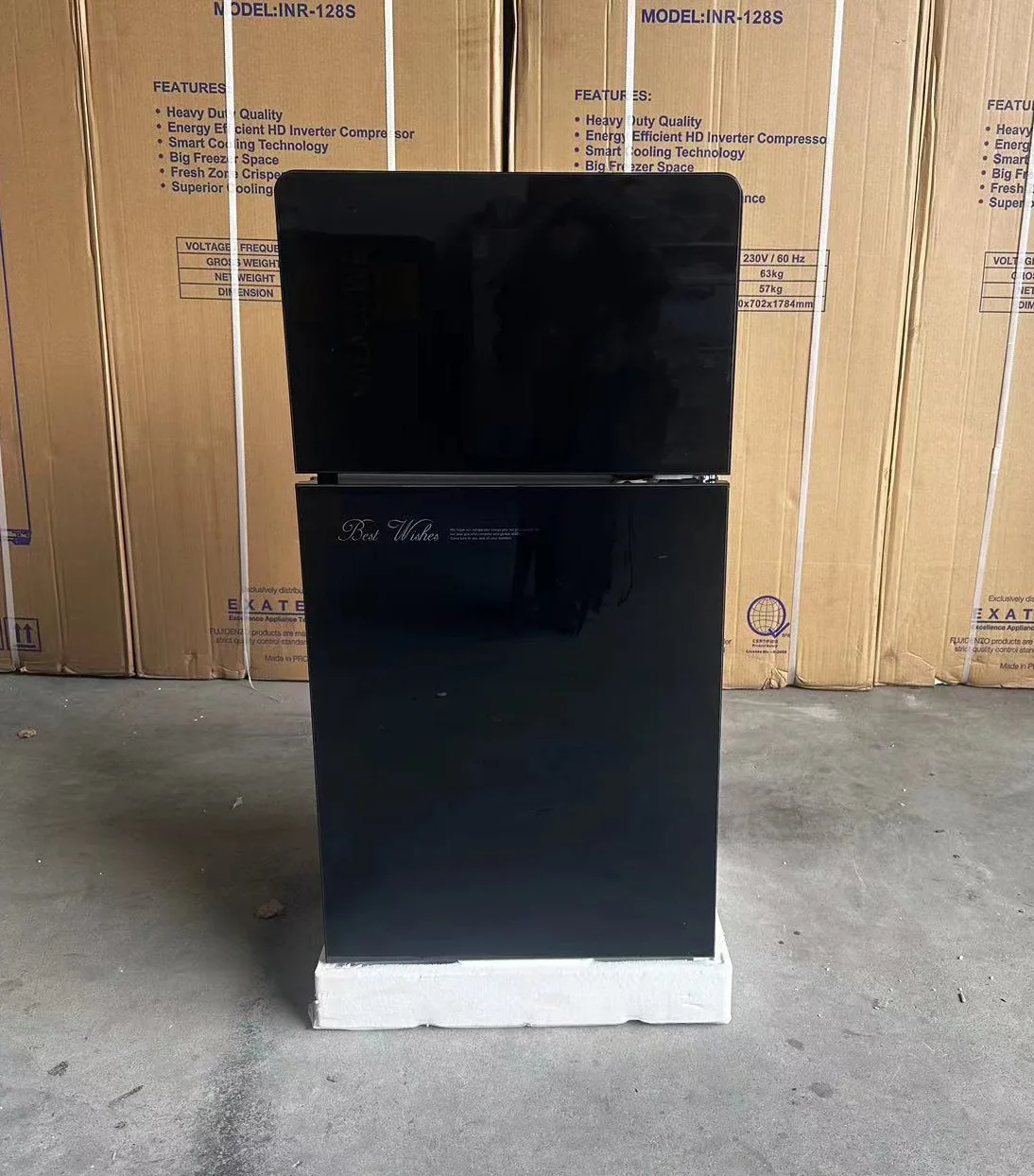 58l Black Home Full Capacity 38l-169small Clean Flavor Refrigeration Refrigeration Double Door Energy Saving Small Refrigerator