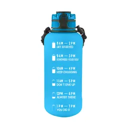 Eco friendly Products 2 Liter Water Bottle Supplier Motivational Plastic Tritan Water Bottles With Time Marker botella de agua
