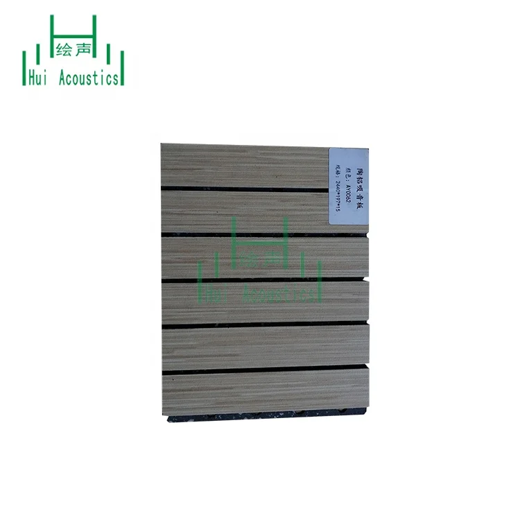 MDF Wooden Groovy Acoustic Wall Panels Textured MDF Wall Paneling MDF Grooved Soundproof Panels