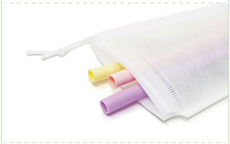 Экологичная многоразовая соломинка для питья на заказ с щеткой чистки легко очищаемая Складная Силиконовая Соломка пищевых продуктов