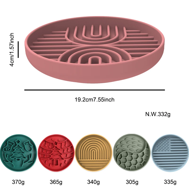 New Design Silicone Bowl Dog Pet Slow Feeder Bowl Christmas Theme Pet Food Bowl  Pet Lick Mat