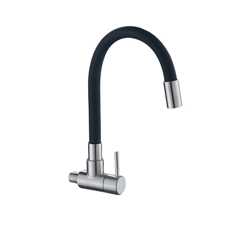 Wholesale Kitchen Sink Faucet Black De Grifo Cocina Factory Supply 304 Kitchen Faucet Wall Flex Water Tap