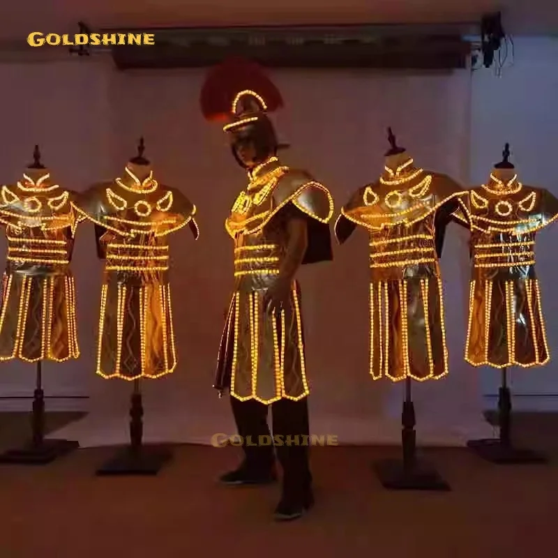 Free Size Stage Party Decoration Bar Fancy Dress LED Dance Luminous Clup Costume Suits Rave Glowing Performance Clothing Wear