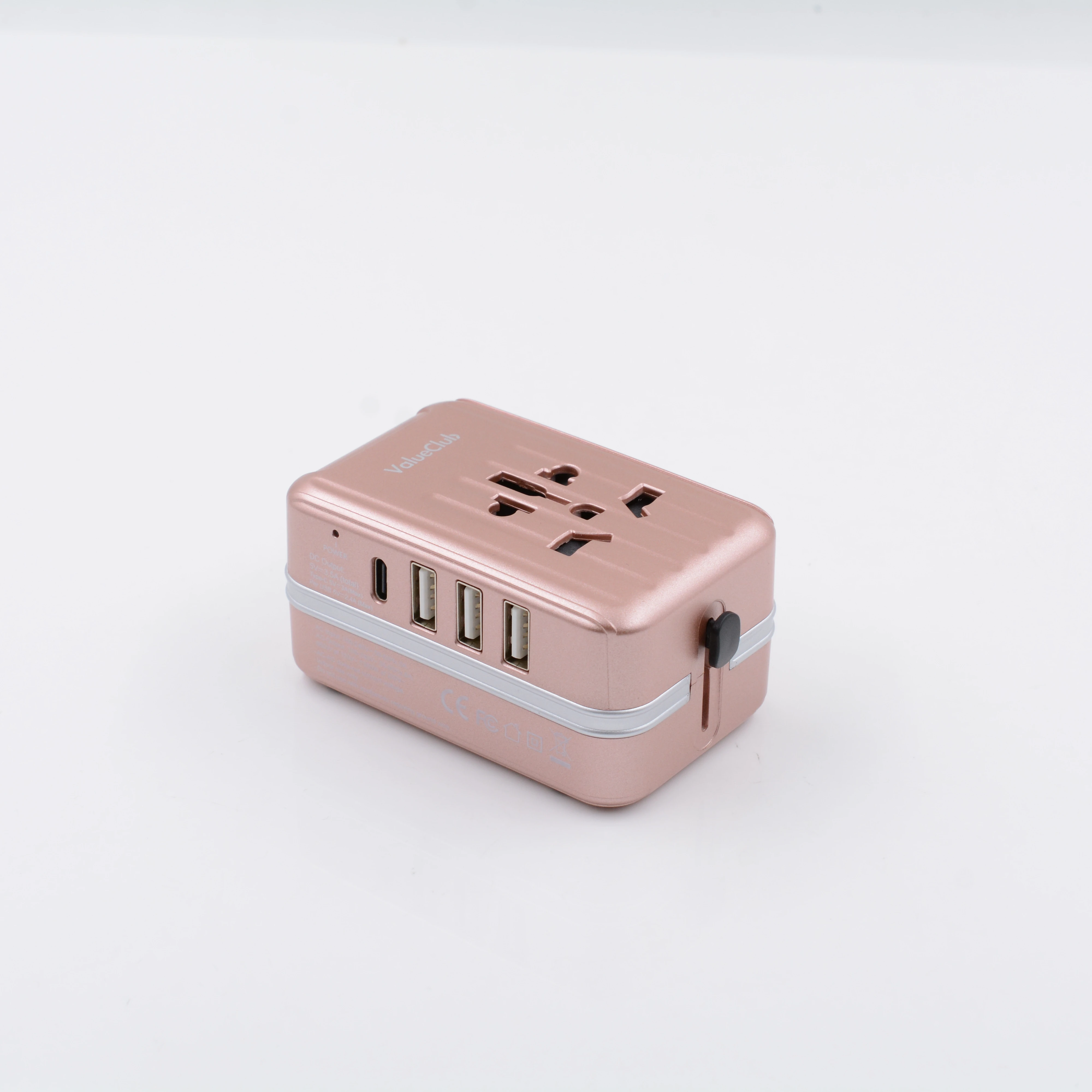 Дорожный адаптер из розового золота AUS ,UK. Европа и США 4 в 1 штекер с CE ROHS FCC