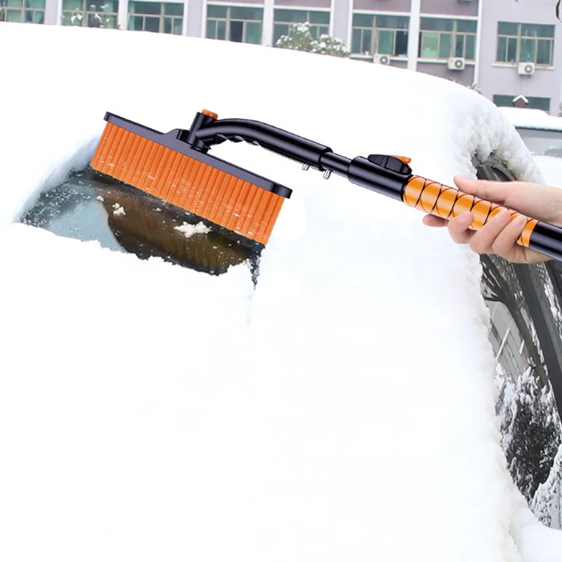 High Quality Durable Portable Snow Shovel Removal Broom deicing car window windshield ice scraper car with brus