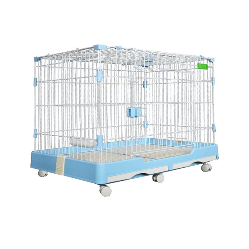 Wholesale high quality a variety of sizes of kennel cheap metal +PP+ABS dog cage Flat cage M