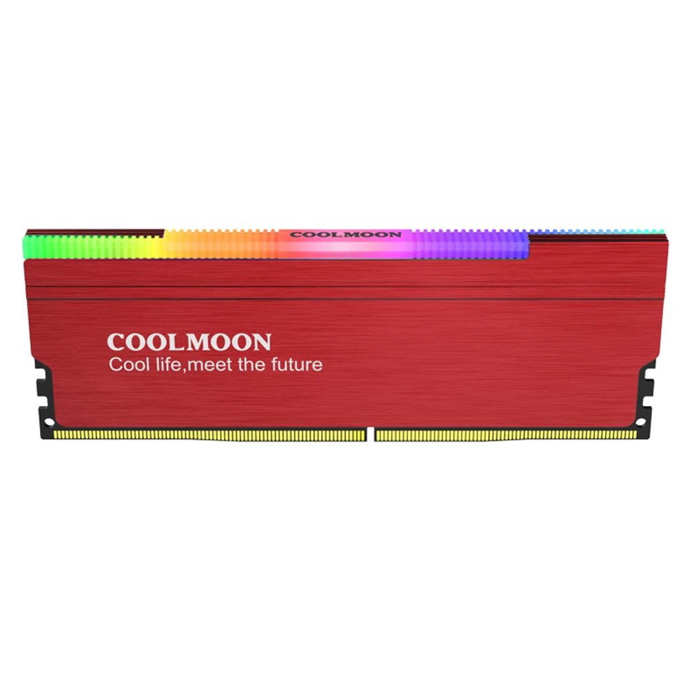 COOLMOON 5V 3PIN ARGB RAM Heatsink Heat Cooler for Desktop PC Computer RGB Memory Cooling