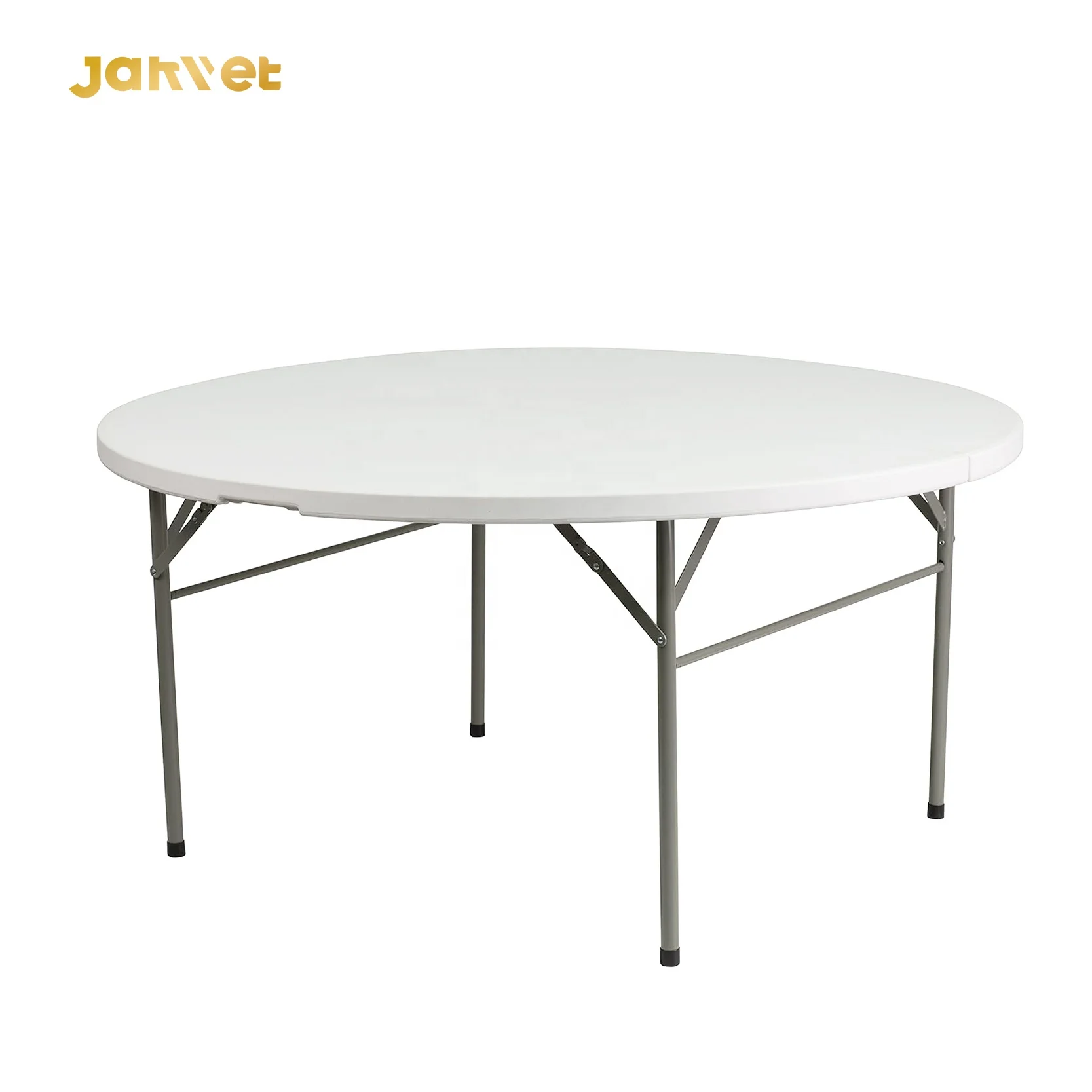 Wedding Event Portable Plastic 72 Inch 10 People Round Folding Table Banquet Dining