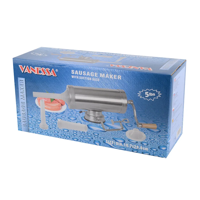 5 LBS Horizontal Stainless Steel Sausage Stuffer Meat Filler