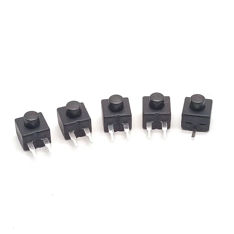Flashlight push button switch 8.3 * 8.3mm 3-pin SMT black self-locking strong light electric torch switch