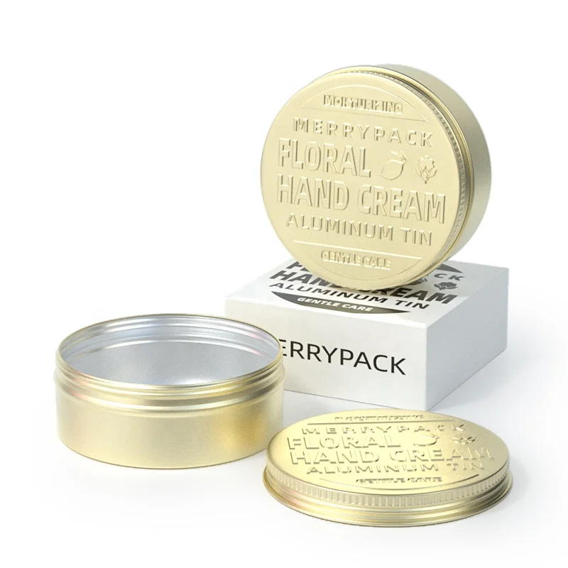 250 мл г матовый золотой Стальной Контейнер Для Кремов упаковка Металлическая жестяная банка для косметического мыла Оловянная алюминиевая