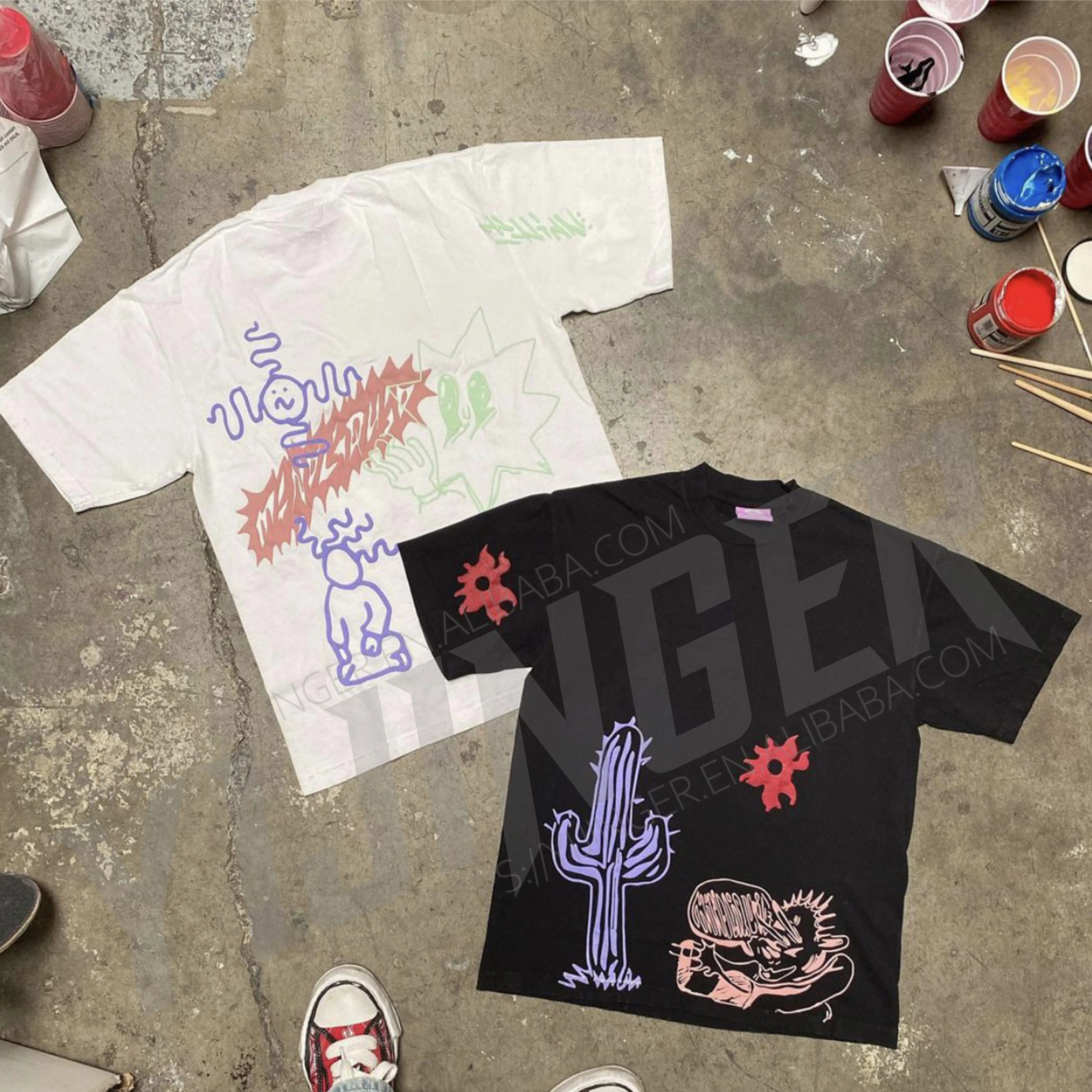 Casual basic high quality top Custom 3D Fluffy Printed T-shirt Summer 2022 100% cotton white solid color T-shirt for men