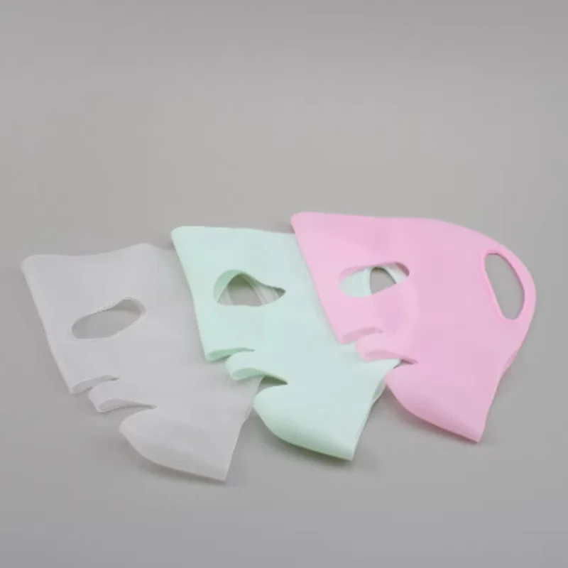 Reusable Silicone Facial Mask Cover For Woman Facial Sheet mask Silicone Facial Mask prevents moisture loss enhances absorption
