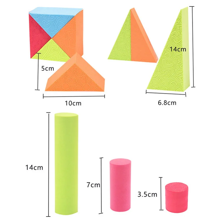 50PCS Ultra-light Colorful EVA Foam Building Block Brick Set Kid Child Soft Toy Gift Christmas Educational Toy