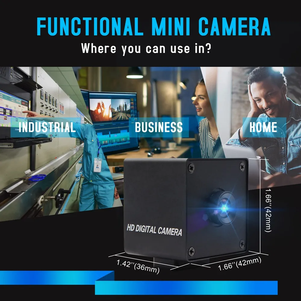 ELP Free Driver 3D Scanning Industrial Web Camera Mini Embedded 16MP Ultra HD Webcam USB With IMX298 High-Tech Sensor