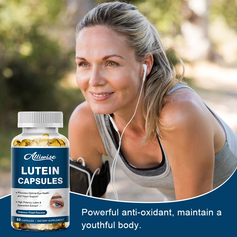 Alliwise OEM 120pcs Lutein Softgel Capsules Zeaxanthin Healthy Vision Capsule Eye Care Supplements