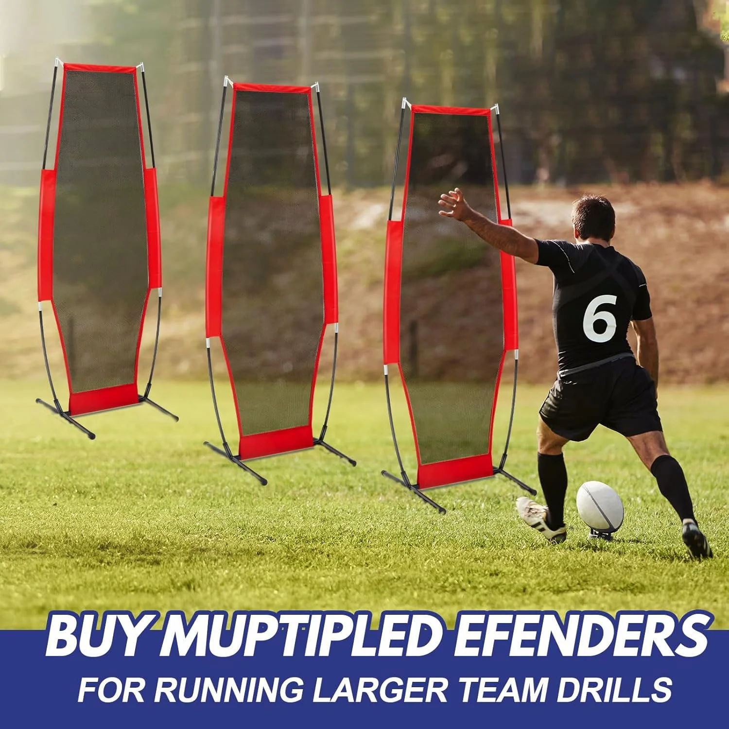 Soccer Dummy Defender Training Mannequin Portable Defender Practice Dummy for Basketball, Baseball and Softball