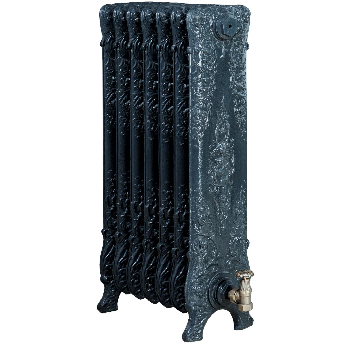 19th century steam heater with retro style cast iron radiators 7 sections