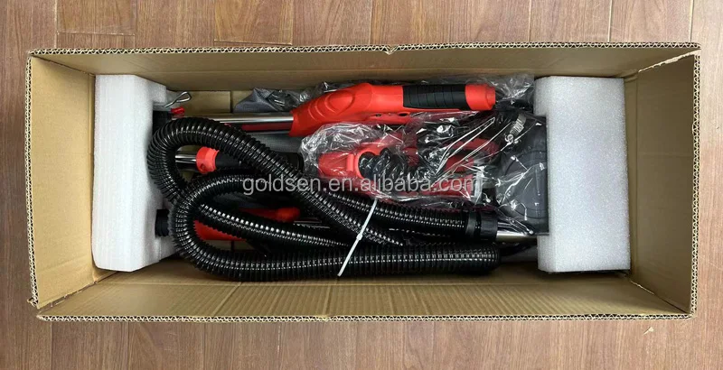 TOLHIT Industrial 225mm 750w Self-Suction Power Sander Machine Electric Giraffe Drywall Sander With Vacuum LED light