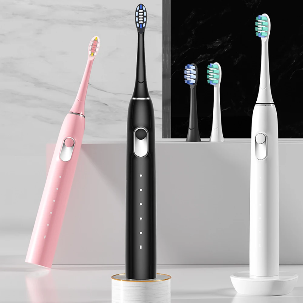 New Waterproof Smart Sonic Electric Toothbrush Rechargeable Ultrasonic Vibrating Automatic Toothbrush Teeth Cleaner