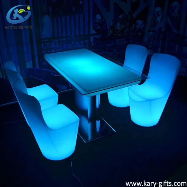 RGB Color changing led table for tea house Waterproof LED coffee Table