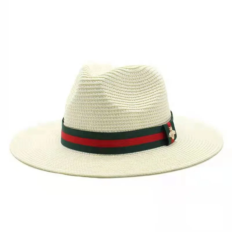 Wholesale Summer Fedora Straw Hat Wide Brim Roll up Beach Paper Panama Hat