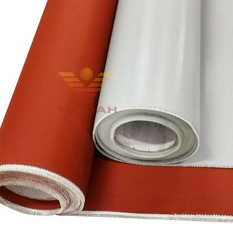 Fireproof silicone coated fiber glass fabric for welding protection