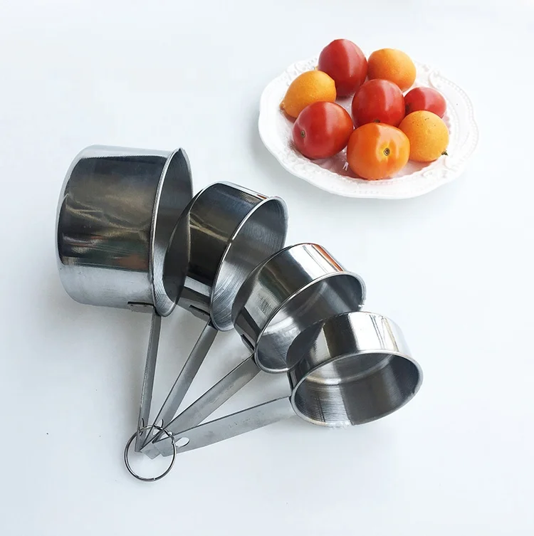 
Hot sale stainless steel measuring cups and measuring spoon set of 4 