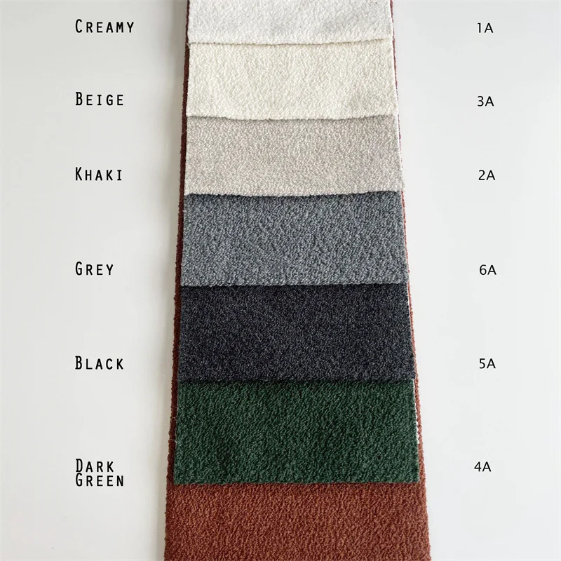 High Quality Imitation Lambs Poly Wool Boucle Fabric Upholstery for Furniture Textile