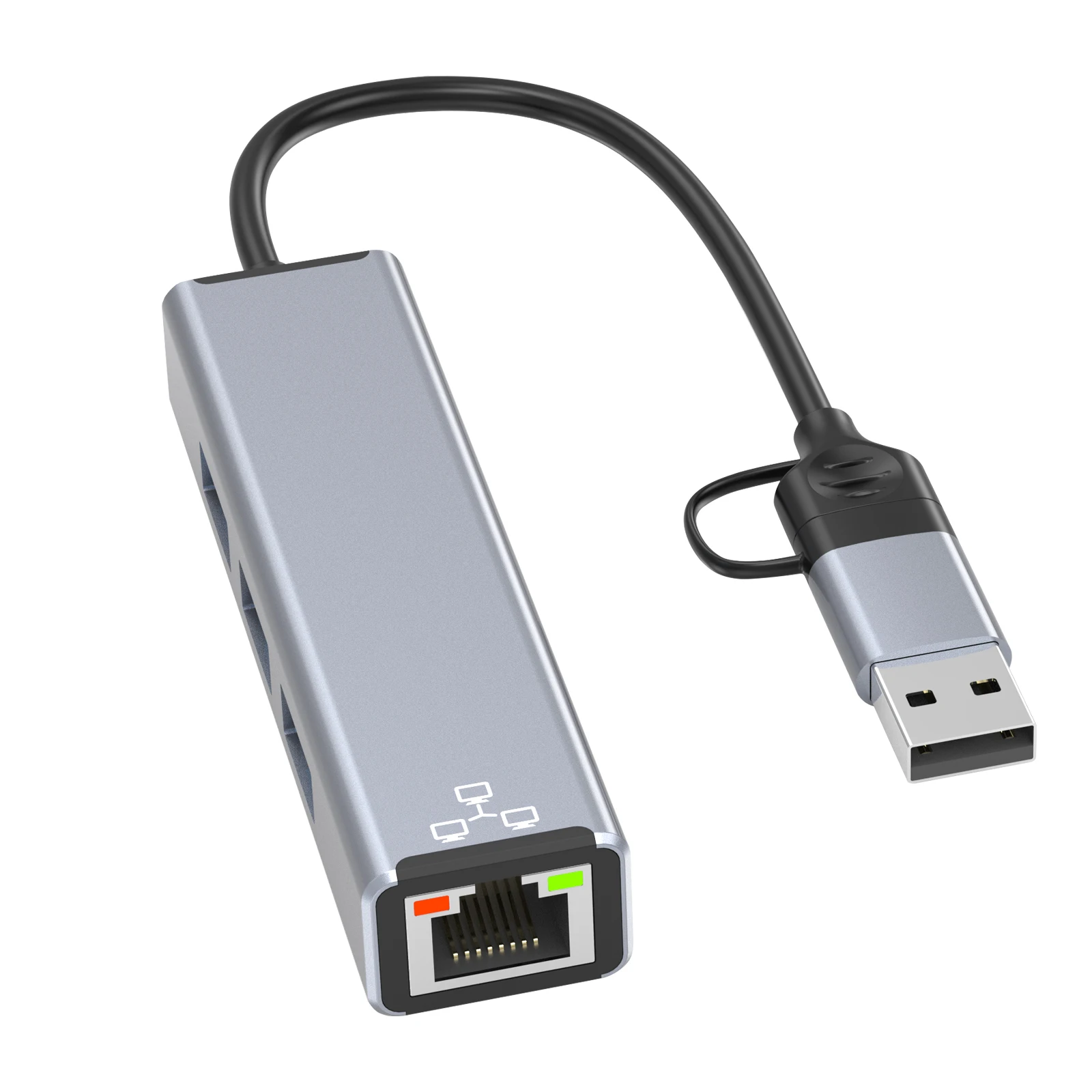 Airsky HC-78 usb3.0 концентратор с сетью ethernet порт type-c к rj45 1000m адаптер внешняя сетевая