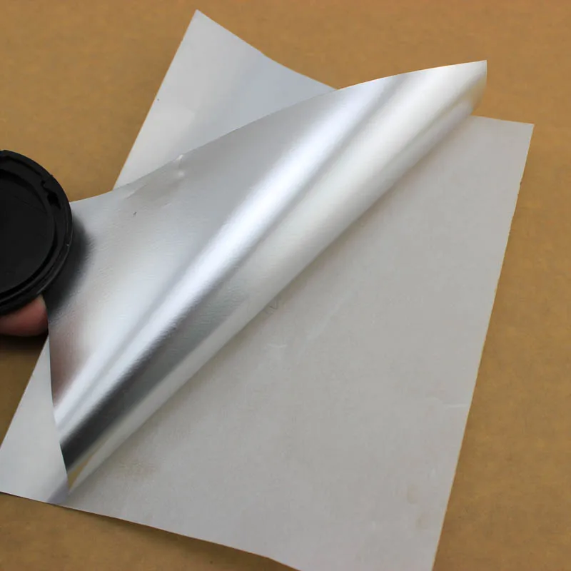 self adhesive hot sale printing aluminium foil sticker, printed adhesive silver  aluminum foil adhesive vinyl label for name tag