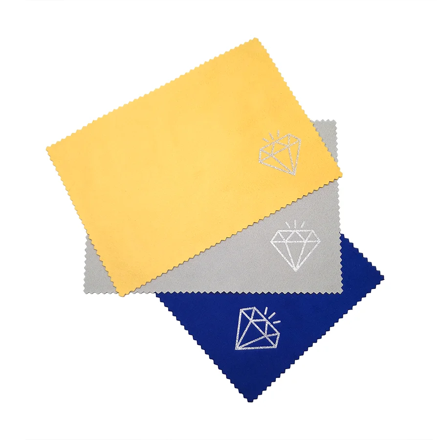 Wholesale  High end logo printed custom jewelry polishing cleaning cloth
